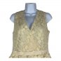 Isaac Mizrahi For Target XS Yellow Lace Sleeveless Peplum Top