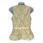 Isaac Mizrahi For Target XS Yellow Lace Sleeveless Peplum Top