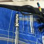 Hurley Mens Florida Gators Plaid Board Shorts Size 36 Blue