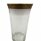 Vintage Tiffin-Franciscan Minton Glass Tumbler Gold-Encrusted Floral Rim Band Vintage Tiffin-Franciscan Minton Glass Tumbler Gold-Encrusted Floral Rim Band
