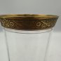 Vintage Tiffin-Franciscan Minton Glass Tumbler Gold-Encrusted Floral Rim Band