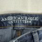 American Eagle Outfitters Womens Midi Denim Shorts Size 2 Stretch Dark Wash