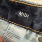American Eagle Outfitters Womens Midi Denim Shorts Size 2 Stretch Dark Wash