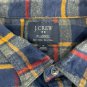 J.Crew Mens XL Flannel Button-Up Shirt Multicolor Plaid Long Sleeve 100% Cotton