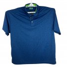 Ben Hogan Performance Mens 2XL Polo Shirt Blue Short Sleeve Moisture-Wicking Ben Hogan Performance Mens 2XL Polo Shirt Blue Short Sleeve Moisture-Wicking