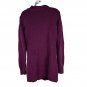 Women's Venus Purple Cardigan Sweater Size M Cable Knit Button-Front W/ Pockets