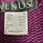 Women's Venus Purple Cardigan Sweater Size M Cable Knit Button-Front W/ Pockets