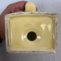 Vintage Yellow Ceramic Dog Head Figurine Made In USA With Distressed Finish