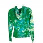 Divided By H&M Womens Zip-Up Hoodie Size 8 Green Tie-Dye Cotton Casual Fit