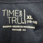 Time And Tru Womens Navy Blue V Neck Short Sleeve T Shirt Size XL Casual Fit