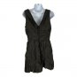 Kay Unger New York Womens Crinkle Sleeveless Wrap Dress Black Size 8 Silk