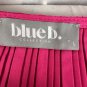 Blueb. Collection Womens Pink Pleated Long Sleeve Blouse Size L