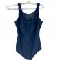 Christina Womens Navy One-Piece Swimsuit Size 22W Scoop-Neck Front Piping