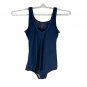 Christina Womens Navy One-Piece Swimsuit Size 22W Scoop-Neck Front Piping