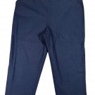 Time And Tru Womens Navy Blue Pull-On Pants Size Large (12-14) Cotton Blend