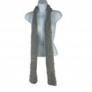 Handmade Gray Crochet Scarf Womens Winter Cold Weather Accessory Soft Yarn Long Handmade Gray Crochet Scarf Womens Winter Cold Weather Accessory Soft Yarn Long