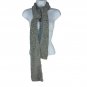Handmade Gray Crochet Scarf Womens Winter Cold Weather Accessory Soft Yarn Long