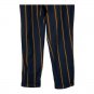 Zara Trafaluc Collection Striped Navy & Mustard Tie-Waist Pants Size Small