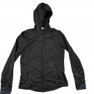 Danskin Now Womens Hooded Lightweight Jacket Size S Black Zip Up Activewear