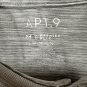 APT. 9 Premier Flex Mens Medium Polo Shirt Striped Gray Performance Polyester