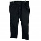Wrangler Mens Black Denim Regular Fit Jeans 36x30 85% Cotton 24% Polyester
