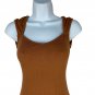 Pumiey Womens Brown Sleeveless Maxi Dress XS Rayon Spandex Knit Soft Stretchy