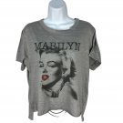 Rue21 Marilyn Monroe Graphic Tee With Back Cutout Gray L Rue21 Marilyn Monroe Graphic Tee With Back Cutout Gray L