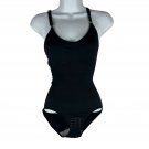 Black One-Piece Bodysuit With Adjustable Straps & Snap Closure Size S Black One-Piece Bodysuit With Adjustable Straps & Snap Closure Size S