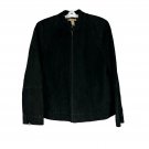 Kate Hill Black Suede Leather Jacket Womens Plus Size 16W Zip Front Fully Lined Kate Hill Black Suede Leather Jacket Womens Plus Size 16W Zip Front Fully Lined