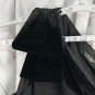 Lauren Ralph Lauren Womens Black One Shoulder Dress Size 14 Velvet Trim Elegant