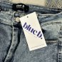 Blue B Collection Womens Size M Light Blue Denim Jeans With Rhinestone Fringe