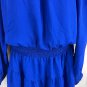 Krisa Womens Blue Long Sleeve Mock Neck Tiered Mini Dress Size S Polyester USA