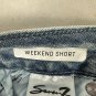 Seven7 Womens Size 12 Weekend Denim Shorts Distressed Frayed Hem