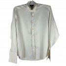 Tallia Uomo Mens Long Sleeve White Dress Shirt 16.5” Collar Size 6/7