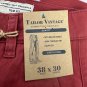 Tailor Vintage Mens Slim Fit Pants Stretch Canyon Red Size 38x30