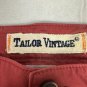 Tailor Vintage Mens Slim Fit Pants Stretch Canyon Red Size 38x30