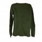 J Crew Mercantile XS V-Neck Olive Green Knit Cotton Pullover Sweater Womens