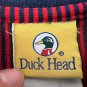 Duck Head Mens Polo Shirt Size L Red & Navy Striped Short Sleeve Casual