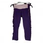 Lululemon Purple Athletic Cropped Pants Womens Size 6 Ruffle Side Zipper