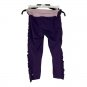 Lululemon Purple Athletic Cropped Pants Womens Size 6 Ruffle Side Zipper