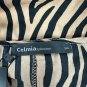 Celmia Womens Zebra Print Maxi Dress 5XL Loose Fit Beige & Black Polyester Long