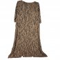 Celmia Womens Zebra Print Maxi Dress 5XL Loose Fit Beige & Black Polyester Long