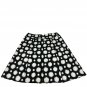 East 5th Womens Size 16 Black/White Polka Dot Pleated Skirt Cotton Blend A-Line