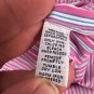 Ralph Lauren Mens Pink & Blue Striped Custom Fit Long Sleeve Shirt Size L