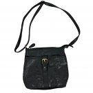 Treviso Black Faux Leather Crossbody Bag With Adjustable Strap & Buckle Detail Treviso Black Faux Leather Crossbody Bag With Adjustable Strap & Buckle Detail