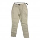 Banana Republic Womens Curve Straight Pants 24/00 Beige High Rise Ankle Length