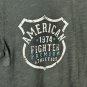 American Fighter Mens Vintage Black Polo Shirt 3XL Cotton Graphic Design