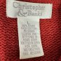 Christopher & Banks Womens Red Button-Up Cardigan Sweater Size L Ramie
