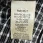 Max Studio Womens Black & White Plaid Top Size L Lightweight Stretch Cap Sleeve