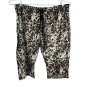 Sofia Vergara Womens 3X Drawstring Capri Pants Cameo Pink Animal Print